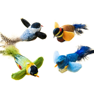 Jouet à mâcher automatique Flappy Chase avec des ailes qui battent et des sons d'oiseaux, en polyester et plumes de poulet pour chats - Product Image 2