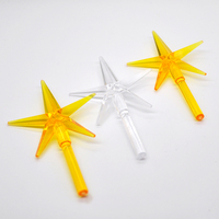 Étoile de sapin en plastique moderne, style champêtre, avec ampoules de remplacement, accessoires de décoration de Noël et du Nouvel An pour la maison, DIY
