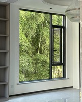 Fenêtres à triple vitrage de style européen, fenêtre à bascule et à rotation en aluminium avec grille et design à persiennes, fenêtre à économie d'énergie NFRCEnergy