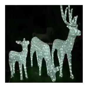 Wholesale Christmas luminous lighting decorations 3D deer shaped LED lights