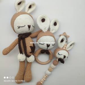 <span class=keywords><strong>Cadeau</strong></span> de noël bébé jouet cadeaux bois anneau de dentition Crochet anneau de dentition Silicone sensoriel jouets de dentition - Product Image 4