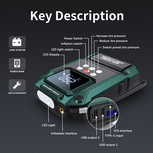 Démarreur de batterie portable Purehood S400 avec écran LCD pour compresseur d'air 150 PSI et <span class=keywords><strong>chargeur</strong></span> de téléphone sans fil - Product Image 5