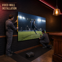 Mur vidéo LCD 49 pouces, cadre de 3,5 mm, écran de raccordement matriciel 2x2 3x3, revêtement anti-reflet, luminosité 700 cd/m² pour bar sportif