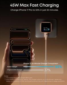 สำหรับที่ชาร์จ Anker Smart 45W สามารถใช้งานร่วมกับอุปกรณ์ใหม่ของคุณที่รองรับ 45W, Smart Display 180 ได้ °   พับได้ A121D - Product Image 5