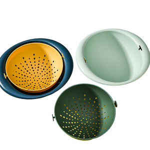 High quality kitchen plastic rotary multi vegetable fruit drain basket for washing