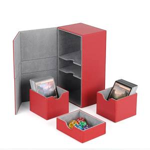 Boîte de jeu de cartes à jouer personnalisée de luxe stockage de cartes à collectionner boîte en plastique pour Tarot Mtg Poke mons Tcg <span class=keywords><strong>Yugioh</strong></span> - Product Image 3