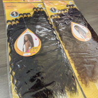 Extensiones de Cabello de Ganchillo de Fibra Sintética Suave de Alta Temperatura, Estilo para Todas las Estaciones, Fácil de Instalar, para Mujer, Trama Única 9X 24/26/28 Pulgadas 260g