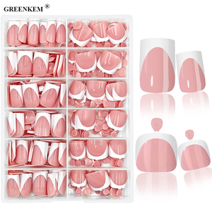 312 <span class=keywords><strong>Uñas</strong></span> Postizas Francesas de Varios Colores al por Mayor, Puntas de <span class=keywords><strong>Uñas</strong></span> Nude <span class=keywords><strong>para</strong></span> <span class=keywords><strong>Manos</strong></span> <span class=keywords><strong>y</strong></span> <span class=keywords><strong>Pies</strong></span>, Juego de Puntas Artificiales de Cobertura Completa - Product Image 4