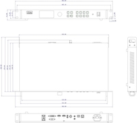 Procesador de Video LED Colorlight X2m, Controlador de Pantalla Profesional a Todo Color para Sistema de Control de Pantalla