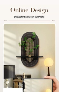 Jarrón Hidropónico de Pared de Estilo Antiguo Kayalo, Decoración Creativa para <span class=keywords><strong>el</strong></span> Hogar, Sala de Estar, Fondo de TV, <span class=keywords><strong>Pintura</strong></span> Tridimensional - Product Image 5