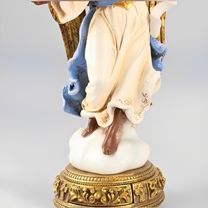 Statues religieuses catholiques en résine, Ange Gabriel, Archange, Afro-Saint, avec base à tiroir - Product Image 4