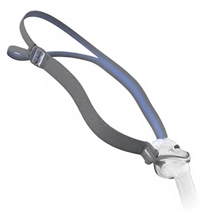 Correas para la Cabeza de la <span class=keywords><strong>Mascarilla</strong></span> Nasal <span class=keywords><strong>CPAP</strong></span> <span class=keywords><strong>ResMed</strong></span> Airfit P10 - Correa Elástica Gris con Clips Hecha en China - Product Image 1