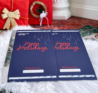 Calendrier de l'Avent en carton gaufré personnalisé avec paillettes, boîte cadeau avec 24 portes détachables