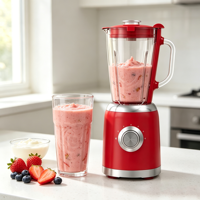 Nouveau design, mixeur électrique en verre, mixeur portable pour smoothies, mixeur alimentaire multifonction haute vitesse pour la cuisine à domicile