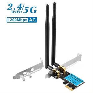การ์ดเครือข่ายไร้สายในตัว 2.4G&5G PCIE ความเร็วสูง 1200M อะแดปเตอร์ PCI-E สำหรับเล่นเกม ไวไฟไร้สายในตัว - Product Image 5