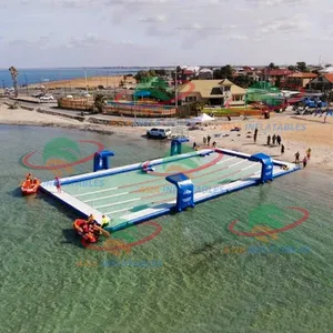 तैराकी अभ्यास के लिए नेट के साथ नई शैली inflatable फ्लोटिंग समुद्री पूल