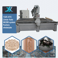 Offre Spéciale pas cher sculpture sur bois CNC routeur 4 axes 3D CNC 1325 routeur cylindre alésage et fraiseuse avec rotatif
