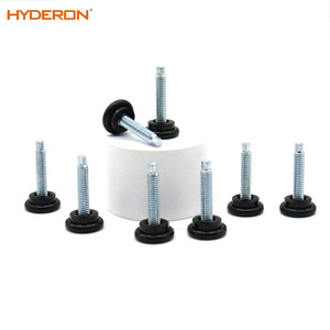 Hyderon <b>Adjustable</b> Furniture <b>Legs</b> 38-18S*1.5 Black Plastic Heavy Duty <b>Table</b> Feet - Product Image 3