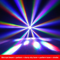 Bee Eye Fünf-in-Eins-RGBW-Muster LED-Bühnen licht mit beweglichem Kopf für KTV Disco White Color DMX512 Control Cross-Border Entertain ment