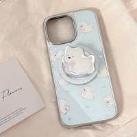 Coque de téléphone à support magnétique doré pour Iphone17 16 16pm 16plus 16pro 15 15pm 15plus 15pro 14pm 14plus 14pro 14 13pm 13pro 12 11