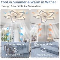 Ventilateur de plafond intelligent pour salon, chambre à coucher, télécommande, décoration moderne de plafond, hôtel, ventilateur de plafond LED pour la maison