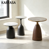 Table basse moderne en métal de luxe léger avec plateau en ardoise pour salon, petite table d'appoint pour appartement