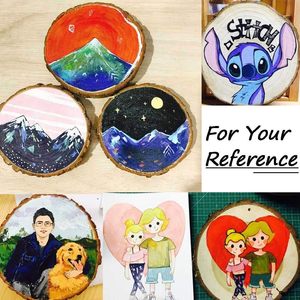 Bền vững tự nhiên làm bằng tay 3-4 inch Vòng gỗ lát mảnh thủ công với vỏ cây cho DIY Thủ công mỹ nghệ & trang trí nội thất - Product Image 4