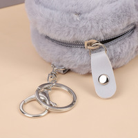 Porte-monnaie en peluche mignon, mini pochette zippée en fourrure, porte-clés souple avec fermoir métallique, sac de rangement quotidien pour rouge à lèvres et clés pour femmes et filles
