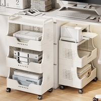 Support d'imprimante en plastique avec roulettes, étagère de rangement, armoire, organiseur de documents multi-niveaux, petite étagère de rangement sous le bureau