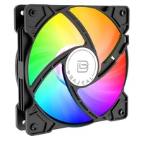 Ventilateur LED personnalisé coloré BAJEAL 12V DC 4 broches à roulement à bille pour boîtier d'ordinateur de jeu, refroidissement de cabinet, dissipateur thermique en plastique 120mm 45CFM
