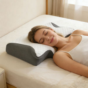 Oreiller ergonomique en mousse à mémoire de forme pour soulager les douleurs cervicales, oreiller orthopédique pour les dormeurs sur le côté avec soutien corporel, utilisation à domicile et en voyage - Product Image 1