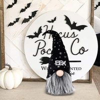 Poupée sans visage en coton lumineuse pour Halloween, jouet en peluche gnome fantôme 45 cm, décoration de fête, cadeau de vacances