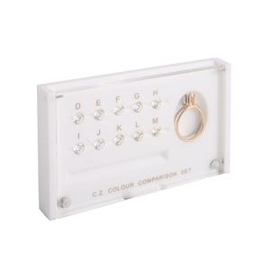 Juego <span class=keywords><strong>de</strong></span> Piedras Maestras GemTrue, Juego <span class=keywords><strong>de</strong></span> Comparación <span class=keywords><strong>de</strong></span> Color CZ, Rango <span class=keywords><strong>de</strong></span> Color <span class=keywords><strong>de</strong></span> D a M con Soportes para Anillos para la Evaluación <span class=keywords><strong>de</strong></span> Diamantes y Piedras Preciosas - Product Image 4