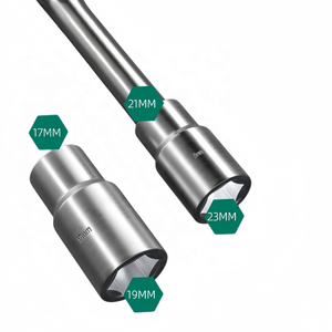Jeu de clés à douille croisées pour réparation automobile, kit d'outils robuste, clé à écrous de roue, clé à pneus en acier Cr-V, clé à pneus en L pour économie d'effort - Product Image 5
