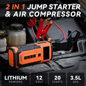 Портативный <span class=keywords><strong>2</strong></span> в <span class=keywords><strong>1</strong></span>, воздушный компрессор с аккумулятором, для мотоциклов, 800A - Product Image 2