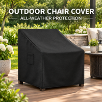 Housse de protection pour meubles d'extérieur, imperméable, résistante, en tissu Oxford, anti-UV, coupe-vent, anti-poussière, anti-neige, avec cordon de serrage pour chaise de patio