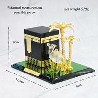 Modèle d'art 3D de la Kaaba, monument emblématique, cadeaux islamiques, décoration, ornement, Arabie Saoudite, modèle de la tour de l'horloge de la Mecque en cristal, souvenir
