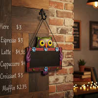 Metal Owl Hand-paint Message Board