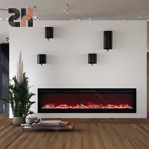 High Quality Best 30"36"42"50"60"72" Decorative Flame Wall Mounted Recessed LED Heater Electric Fireplaces