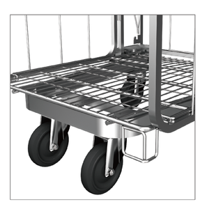 यूरोपीय गैल्वनाइज्ड ढहने योग्य गोदाम 4 तरफ धातु रोल पिंजरे ट्रॉली - Product Image 4