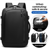 Sac à dos de voyage extensible pour ordinateur portable, étanche, grande capacité, pour hommes, idéal pour les affaires et gain de place