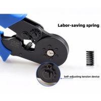 Pince à sertir solaire industrielle en acier au carbone à mâchoires lisses pour embouts carrés, gaine de câble, manchons de câble, dénudeur de cosses, bornes DIY