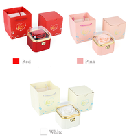 Lovebay automatique éjection éternelle Rose bague rotative collier vraies fleurs préservées boîte à bijoux pour la saint valentin fête des mères