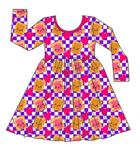 Vestido Infantil de Manga Larga de Bambú con Estampado de Dibujos Animados, Vestido Tipo Jersey para Niña, Ropa de Trabajo Infantil - Product Image 6