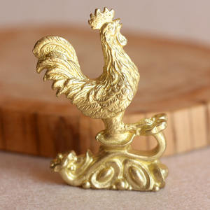 Adornos de animales de latón macizo, artesanías de metal, decoraciones de <span class=keywords><strong>gallo</strong></span> - Product Image 5