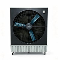 Refroidisseur d'air évaporatif mobile 220 à 240 V 50 Hz, réservoir d'eau de 140 L, débit d'air élevé pour le refroidissement des ateliers, des fermes et des sites commerciaux