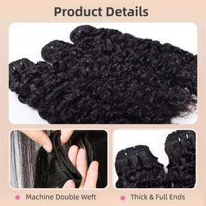 Extensions de cheveux vierges bouclés birmans vietnamiens de 12'' à 30'', noir naturel, cheveux humains de haute qualité, vente en gros, double trame à la machine - Product Image 2