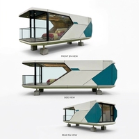 Cabine Apple toutes saisons en structure acier préfabriquée certifiée CE, type capsule spatiale, pour appartements et hôpitaux