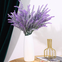 Fleurs artificielles YM, fausses plantes en plastique de lavande pour la décoration de la maison, mariage, cuisine, jardin, patio, véranda, fenêtre, bureau