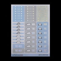 Feuilles d'autocollants prédécoupés personnalisables pour journalisation et scrapbooking, avec motif dessin animé et feuille holographique, pour écriture
